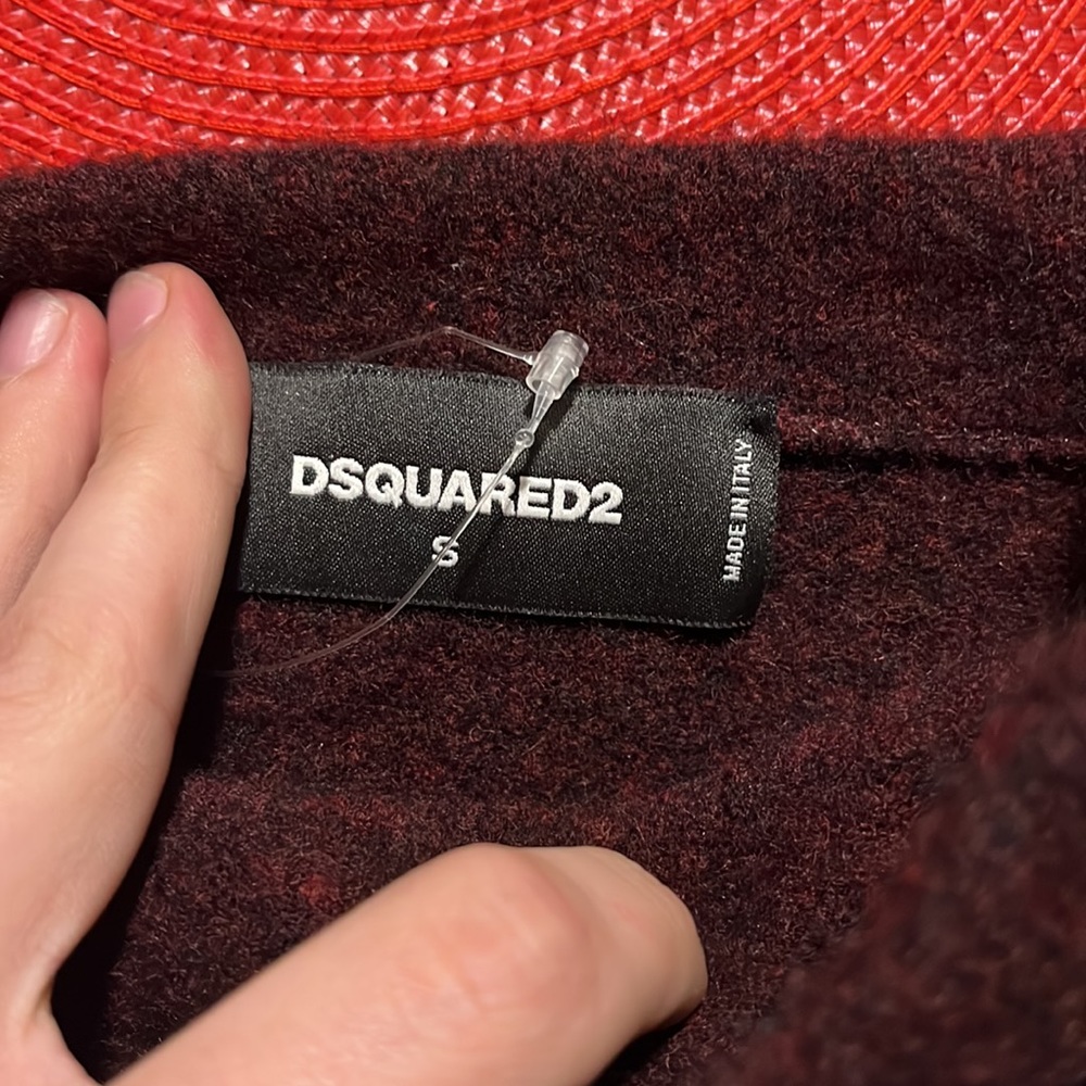 $1,000 DSQUARED2 Jumper Yak Wool Blend Stand-Up Collar Unisex Size S NWOT - Picture 12 of 12